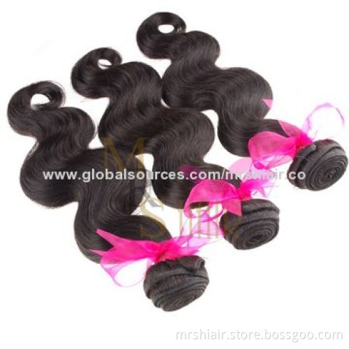 Cheap Human Hair Weave, Malaysian Virgin Hair, Body Wave, Grade 5A, Can Be Bleached